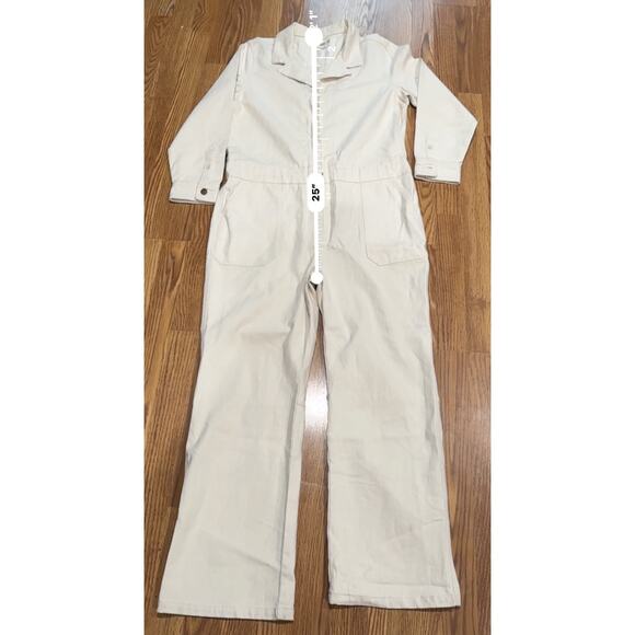 FAHERTY overland twill coverall jumpsuit in natural size XL - Picture 3 of 14